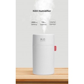DrPhone H20 Plus - Humidifier H2O - Luchtbevochtiger – Verdamper – Aromatherapie - Geurverspreider – Grijs