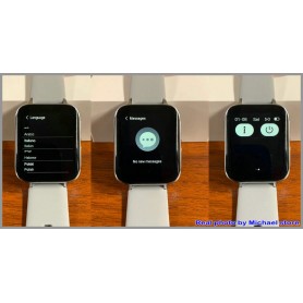 DrPhone CurvX - 3D Pixel Scherm - Smartwatch 44mm - 1.78 Inch 420*485 - ECG Fitness Tracker Hartslag - Zwart