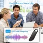 DrPhone DVR Digitale Spraakgestuurde Recorder – Sleutelhanger - Spraakrecorder - Audiorecorder – 64GB- Zwart