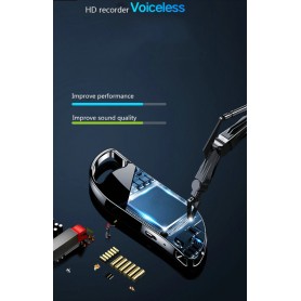 DrPhone DVR Digitale Spraakgestuurde Recorder – Sleutelhanger - Spraakrecorder - Audiorecorder – 64GB- Zwart