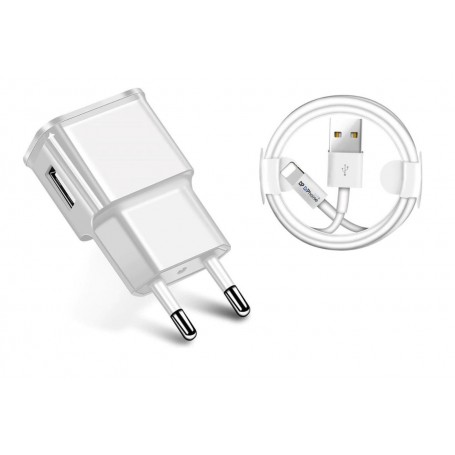 10W Gecertificeerde DrPhone® - USB Lader Stekker Oplader + 2 Meter Kabel - iPad en iPhone 