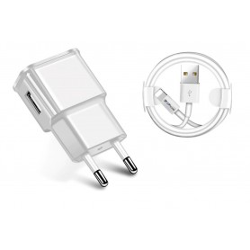10W Gecertificeerde DrPhone® - USB Lader Stekker Oplader + 1 Meter Kabel - iPad en iPhone