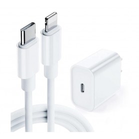 DrPhone - Lunar Pro series - 18W Oplader - 2 Meter USB-C naar Lightning Kabel 5V Lader - Geschikt voor iPhone en iPad