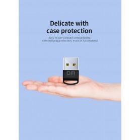 DrPhone DM30 Mini Bluetooth 5.0 Dongle Adapter - 10 tot 20m bereik– Datatransmissiesnelheid tot 3Mbps - Zwart