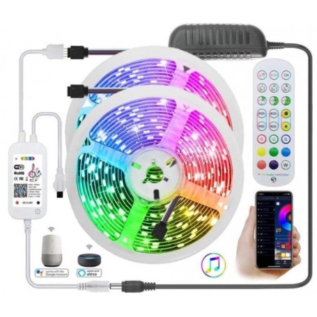 Drphone AG01 - Led strip - RGB - Wifi - Draadloos - Amazon Alexa - Google Home - Smart Life - Tuya - METER
