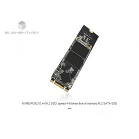 Elementkey AIR2 - i3-7020U - 2.30 Ghz - 8GB RAM + 256GB NVME SSD + Windows 10 + AC WIFI + Bluetooth - Zwart