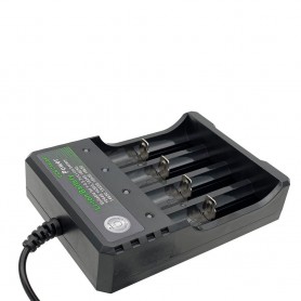 DrPhone BC4S - Batterijlader - 4 Sloten - Indicator - USB aansluiting - 10440 14500 16340 16650 14650 18350 18500 18650