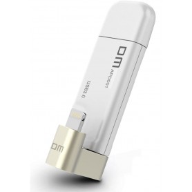 LUXWALLET DM AP1 USB Stick - Externe Opslag met Lightning Adapter Connector - Memory Stick [Apple MFi gecertificeerd] – 128GB