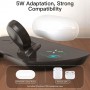 DrPhone DFC4 3 in 1 Draadloze oplader - Qi Wireless laadstation 10W voor o.a Watch Active/2, Buds, AirPods Pro / 2