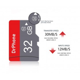 DrPhone MSI - 16GB Micro SD Kaart Opslag - Met SD Adapter - High Speed Klasse 10 - Premium Opslag