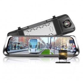 DrPhone RMX Achteruitkijkspiegel + Dubbele Camera - Dashcam - Dubbele camera - GPS - 4G - Bluetooth - ADAS - Touchscreen