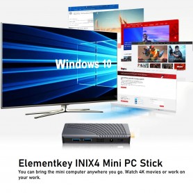 Elementkey IniX4 - Ultra Mini PC  - Windows 10 - Intel Celeron J4125  - 6GB  RAM -  128GB SSD -  Bluetooth / WiFi Computer