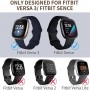 DrPhone FVS TPU Siliconen Polsband – Armband – Sportband Geschikt voor Fitbit Versa 3 / Fitbit Sense – Maat L – Sand Roze