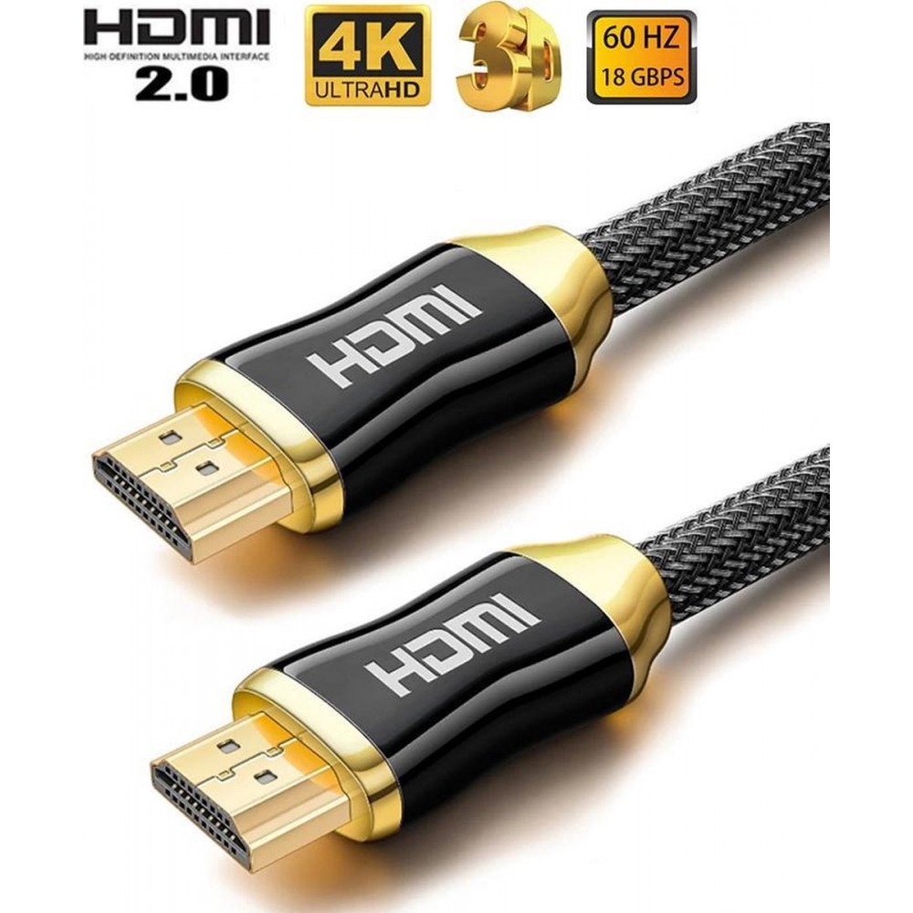 Mart Parel Prehistorisch DrPhone Hi-Speed PRO® HDMI naar HDMI Kabel 2.0 - Gouden Connectoren -  1Meter - Audio + Video - 18GBPS - 3D/4K (60Hz) Ethernet