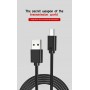DrPhone AD1 0.8M Type C naar USB3.0 2.4A Kabel Met Data overdracht - Overdrachtssnelheid tot 6 Gbps - Zwart