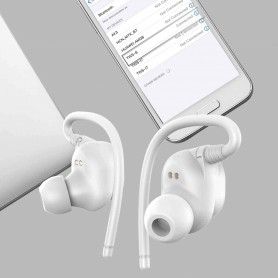 DrPhone WSH1 Draadloze Stereo Oordoppen – Bluetooth V5.0 – Waterdicht IPX5 – Touch Control – Oordopjes voor Sport en Meer – Wit