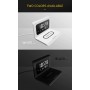 DrPhone XK4 - Digitale Wekker met draadloos opladen & LED-display – Geschikt voor Smartphones met Qi - Wireless Laden - Zwart