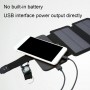 DrPhone SunPowerX1 Series - Opvouwbare 10W Zonnecellen (5 panelen) - 5V 2.1A Draagbare Zonnepanelen voor Alle Smartphones