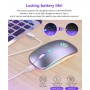 DrPhone DML Draadloze Muis 2.4Ghz met 7 Kleuren verlichting- Stille muis – Oplaadbaar - Mat Rosegold