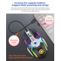 DrPhone DML4 Draadloze USB 2.4Ghz Gaming Muis met RGB verlichting- Stille Ergonomische muis met metalen scroller - Zwart