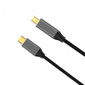 DrPhone MD-C2 - USB-C naar Mini DisplayPort kabel - Adapter - 4K UHD - HDCP - 3D - 1.8 meter - Zwart