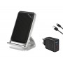DrPhone SC901- Quick Draadloze Dock - Voor iPhone 8 Plus / XS - 10W Draadloze lader – Zwart - + 3.0 Quick Thuislader - Adapter