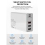 DrPhone WL20 100W 4-Poort USB C Adapter PD 3.0 100W + Qualcom 3.0 & 2.4A - Type C Snelle Oplader - Zwart DrPhone WL20 100W 4-Poort USB C Adapter PD 3.0 100W + Qualcom 3.0 & 2.4A - Type C Snelle Oplader - Zwart