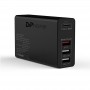 DrPhone WL20 100W 4-Poort USB C Adapter PD 3.0 100W + Qualcom 3.0 & 2.4A - Type C Snelle Oplader - Zwart DrPhone WL20 100W 4-Poort USB C Adapter PD 3.0 100W + Qualcom 3.0 & 2.4A - Type C Snelle Oplader - Zwart