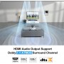 DrPhone ARC8 4K@60Hz HDMI 2.0b Switch & ARC/SPDIF – HDCP 2.2 - 7.1 Audio Extractor/ Optical 5.1CH/3.5mm Audio