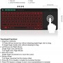 Rii K18 Plus Draadloze 2.4GHz USB 3-LED-Multimedia Toetsenbord met achtergrondverlichting en multi-touch groot trackpad - Zwart