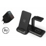 SG2 - 3 In 1 Draadloze Oplaadstation - 10W - Dock Station Voor Samsung Gear / Galaxy Buds / Galaxy Watch - Zwart