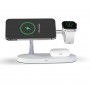 DrPhone Legend8 – 5 In 1 – 15W Draadloze Oplaadstation - Geschikt voor Magsafe - Apple iPhone 12 - Apple Watch - Airpods