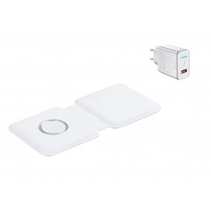 DrPhone iOM2 - 15W Opvouwbare Lader - Qi Magnetische Draadloze Oplader - Geschikt voor Magsafe - iPhone / Apple Watch - Wit