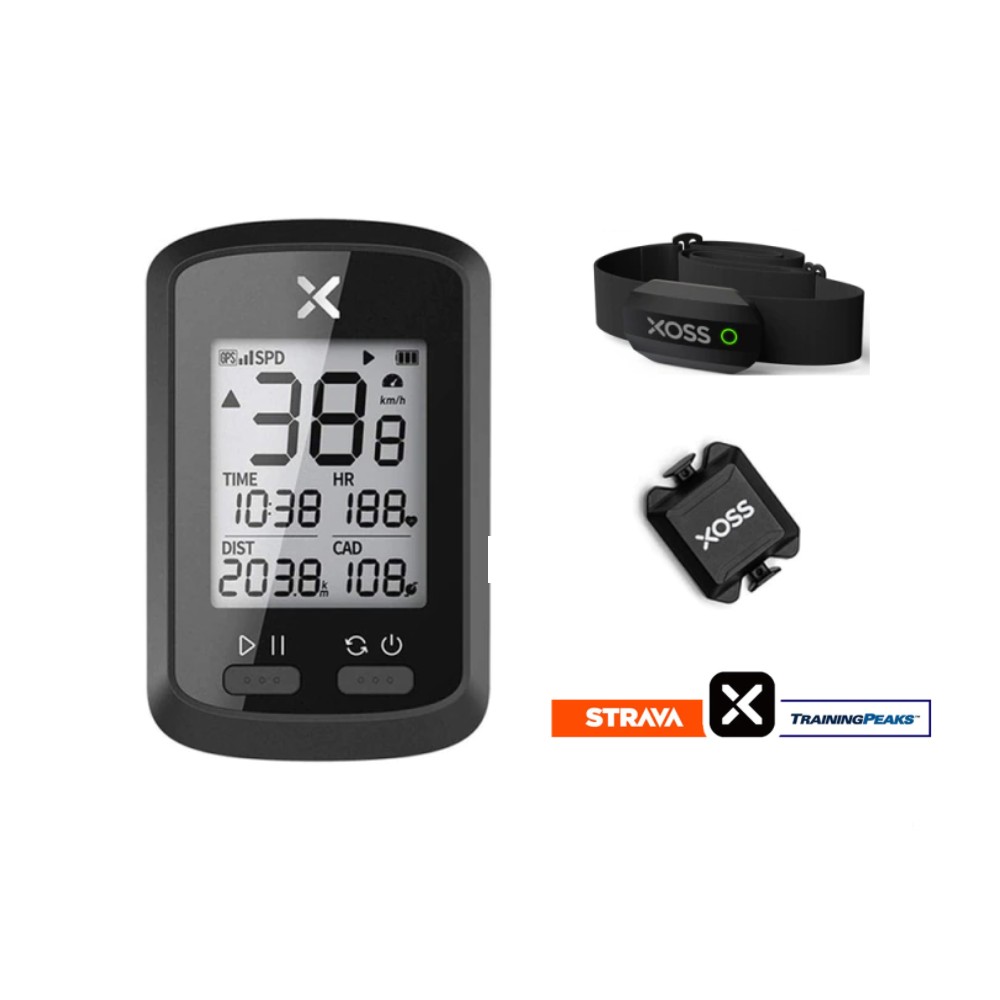 DrPhone XOSS G+ GPS Fietscomputer - - Snelheidsmeter met cadanssensor + hartslagsensor - - Dr. Phone