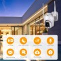 DrPhone IPCAMERA1 – Camera 360 ° - Wifi Camera - Buitencarema – Bewakingscamera – Wit