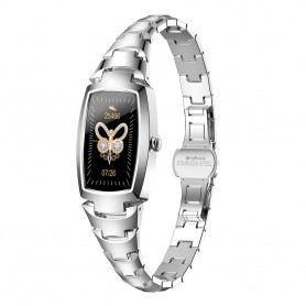 DrPhone Ladies D2 - Luxe Sieraad Smartwatch - Touchscreen - Kleurendisplay - Horloge voor Vrouwen - Slimme Watch - Goud