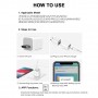DrPhone BUC Back-up foto-video opslagapparaat Automatische Overdracht - Kaartlezer micro SD geschikt voor iPhone/iPad – Wit