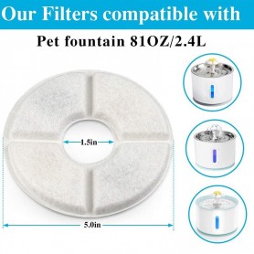 DrPhone AluPet Filter - Drinkfontein Filters - Navulling Set: 12 Stuks - Voor Katten en Honden  (9 Maanden)