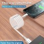DrPhone MAG - 3A Kabel - Magnetisch Oprolsysteem - Geschikt voor Apple Lightning - iPhone - iPad - 1 Meter Oplaad kabel – Wit