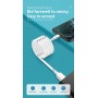 DrPhone MAG - 3A Kabel - Magnetisch Oprolsysteem - Geschikt voor Apple Lightning - iPhone - iPad - 1 Meter Oplaad kabel – Wit