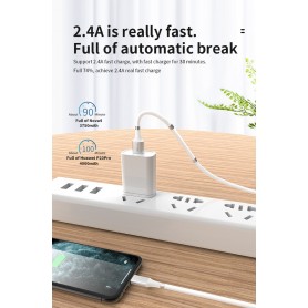 DrPhone MAG - 3A Kabel - Magnetisch Oprolsysteem - Geschikt voor Apple Lightning - iPhone - iPad - 1 Meter Oplaad kabel – Wit