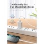 DrPhone MAG - 3A Kabel - Magnetisch Oprolsysteem - Geschikt voor Apple Lightning - iPhone - iPad - 1 Meter Oplaad kabel – Wit
