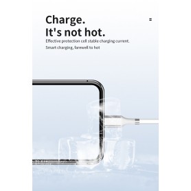 DrPhone MAG - 3A Kabel - Magnetisch Oprolsysteem - Geschikt voor Apple Lightning - iPhone - iPad - 1 Meter Oplaad kabel – Wit
