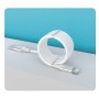 DrPhone MAG - 3A Kabel - Magnetisch Oprolsysteem - Geschikt voor Apple Lightning - iPhone - iPad - 1 Meter Oplaad kabel – Wit