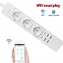 DrPhone SPS5 Wifi Smart Stekkerdoos 16A Plug Socket -4x USB poorten - Voice Control Met Alexa Google Home Tuya app
