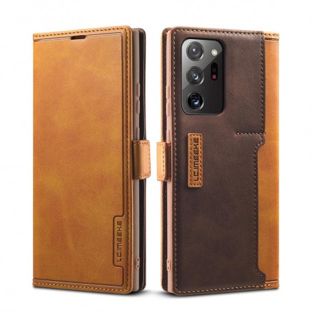 DrPhone CIMKEE 1 - Pashouder - PU leer - Magnetische Flip - Galaxy S21 plus - Bruin