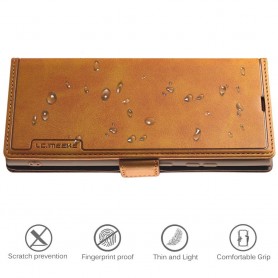 DrPhone CIMKEE 1 - Pashouder - PU leer - Magnetische Flip - Galaxy S21 plus - Bruin