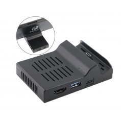 DrPhone NSD2 – Nintendo Switch Tv Docking Station – HDMI – 2 USB 2.0 – 1 USB 3.0 – 2 USB C -Reizen- Zwart