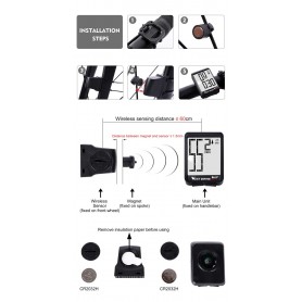 DrPhone FC1 – Fiets Computer – 18 Functies – Waterdicht – Draadloos - Zwart