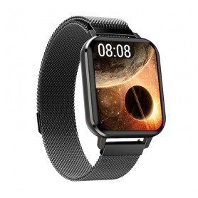DrPhone CurvX2 - IP68 Waterdichte 1.78 Inch Grote Scherm - Smartwatch voor Mannen Vrouwen - ECG Hartslag Bloeddrukmeter - Zwart